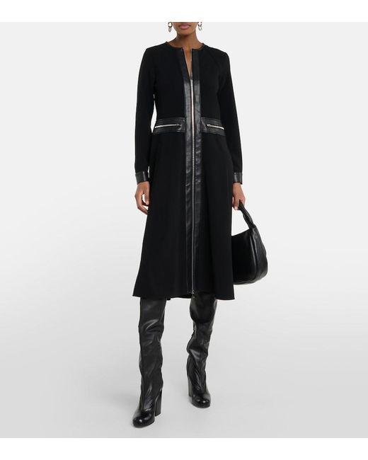 Proenza Schouler Black Joanne Crepe Midi Dress