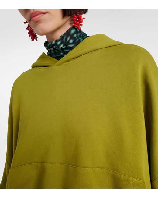 Sudadera Con Capucha De Algodon Dries Van Noten de color Green