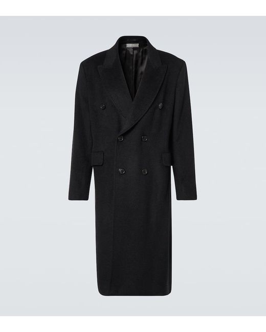 Abrigo cruzado Whale de mezcla de mohair Our Legacy de hombre de color Black