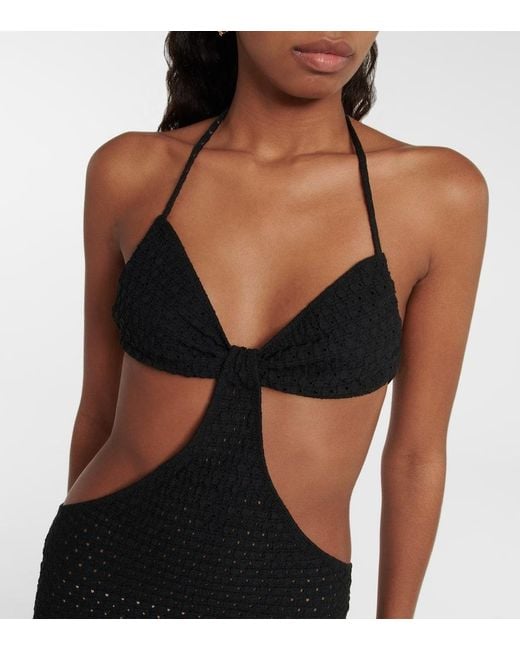 Bananhot Black Anna Seersucker Beach Dress