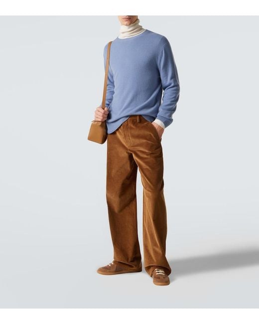 LeKasha Blue Colmar Cashmere Sweater for men