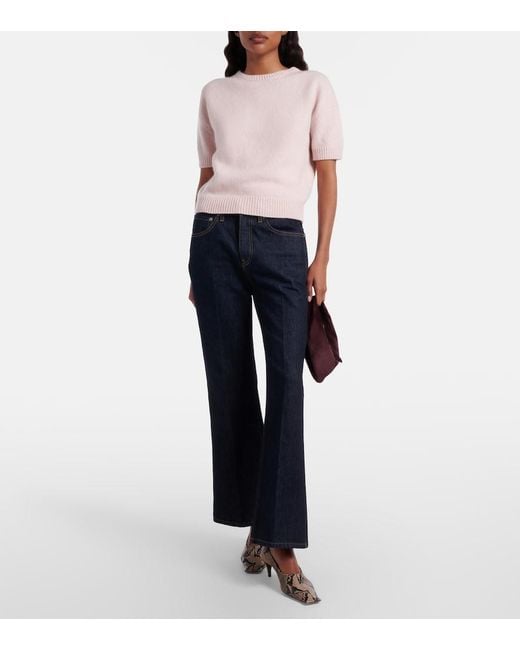 Khaite Purple Olivia Mini Suede Top-Handle Bag