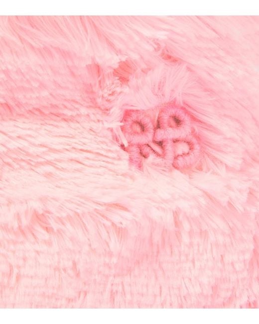Ruslan Baginskiy Pink Faux Fur Bucket Hat