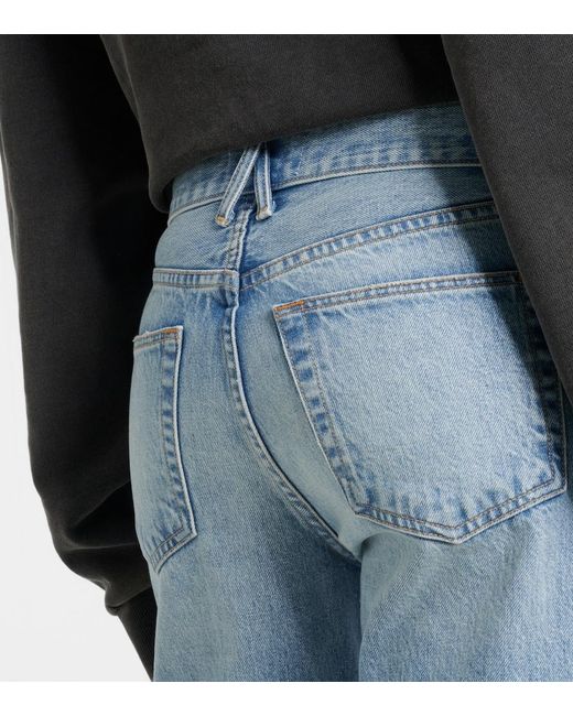 SLVRLAKE Denim Blue Kendra High-Rise Straight Jeans
