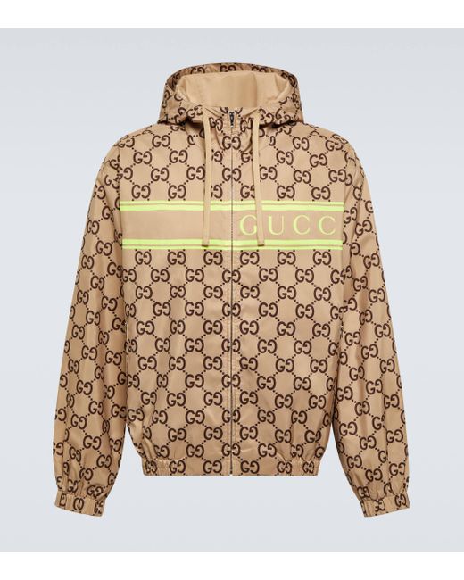 Gucci Brown GG Printed Hoodie for men