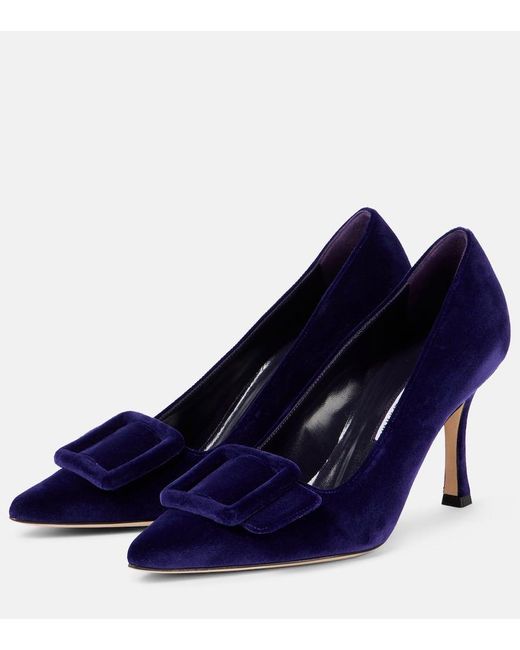 Pumps Maysale 90 di Manolo Blahnik in Blue