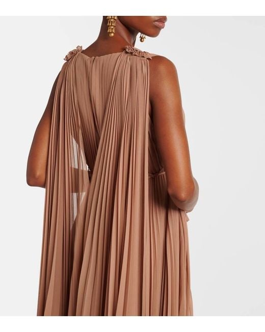 Abito Lungo Memento Con Volant di Zimmermann in Brown