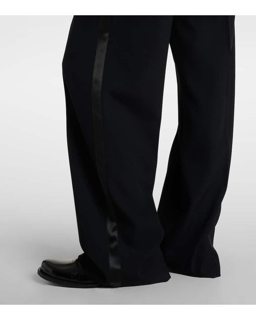 Pantalones Anchos Felicita De Sarga De Lana The Row de color Blue