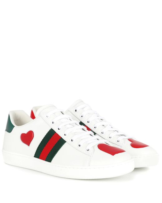 gucci shoes with red heart
