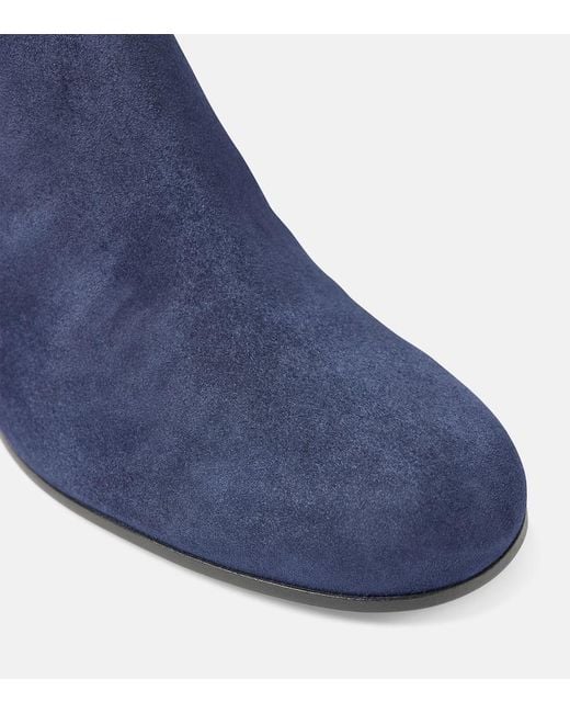Gianvito Rossi Blue 45 Suede Ankle Boots