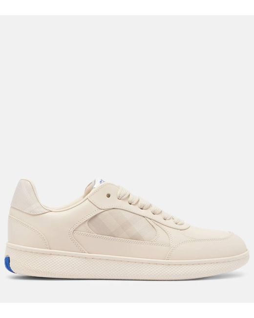 Burberry White Terrace Check Sneakers