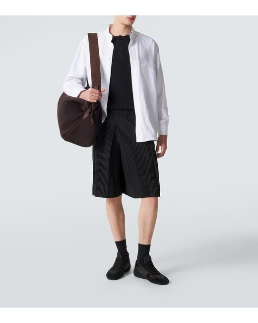 Homme Plissé Issey Miyake Black Tailored Pleats 2 Bermuda Shorts for men