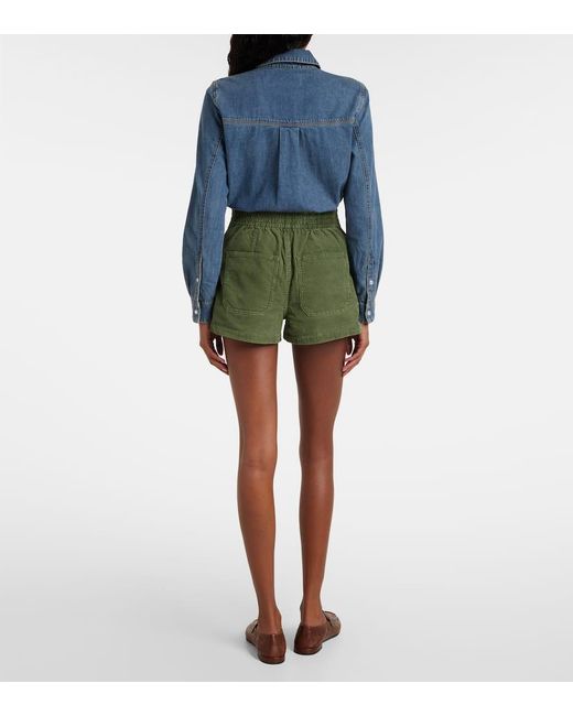 Veronica Beard Green Shorts Sally Aus Baumwoll-Cord