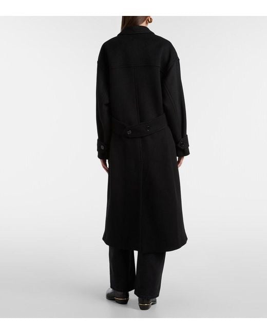 Isabel Marant Black Winry Wool And Cashmere Coat