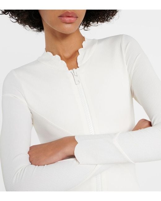Marysia Swim White North Sea Rashguard Swimsuit