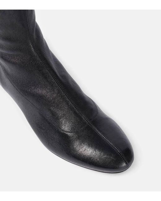 Khaite Black Apollo Flat Ankle Boot