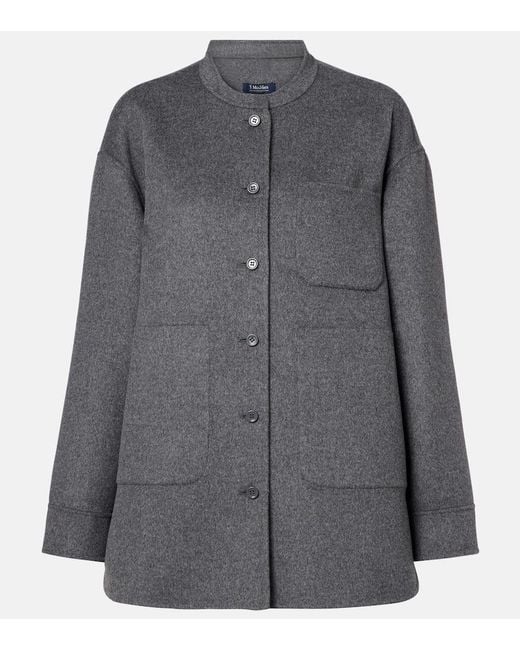 Max Mara Gray Costanza Virgin Wool Jacket