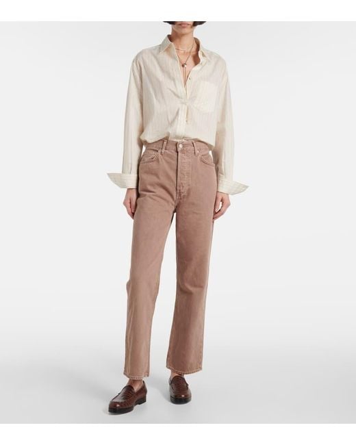 Jean Droit Daniela A Taille Haute Veronica Beard en coloris Natural