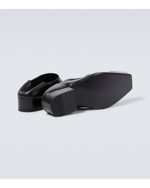 Balenciaga Romeo Leather Slippers in Black for Men | Lyst