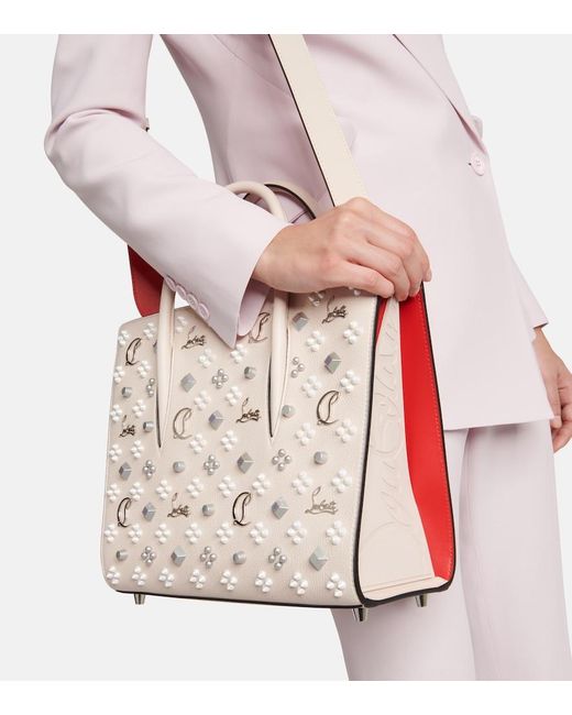 Christian Louboutin Natural Paloma Medium Leather Tote Bag