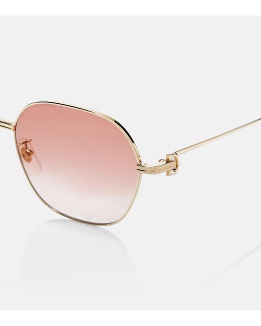 Cartier Pink Premiere De Cartier Oval Sunglasses