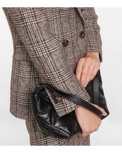 Brunello Cucinelli Brown Double-breasted Wool-blend Blazer