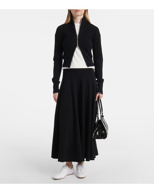 Extreme Cashmere Black N°302 Lemon Cashmere-Blend Zip-Up Jacket