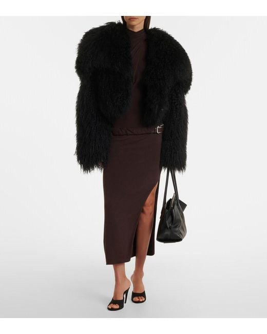 The Attico Black Shearling Jacket