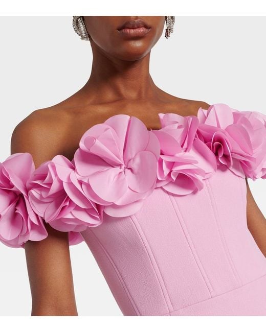 Abito Midi Odetta Con Applicazioni di Rebecca Vallance in Pink