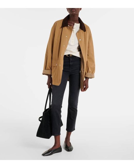 FRAME Blue The Pencil Crop Slim Jeans