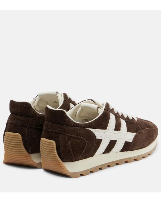 Hogan Brown H671 Suede Sneakers