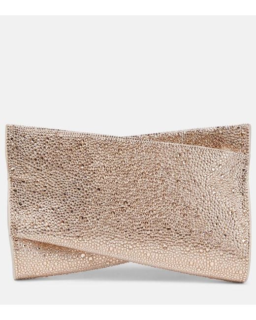 Christian Louboutin Natural Loubitwist Small Embellished Clutch