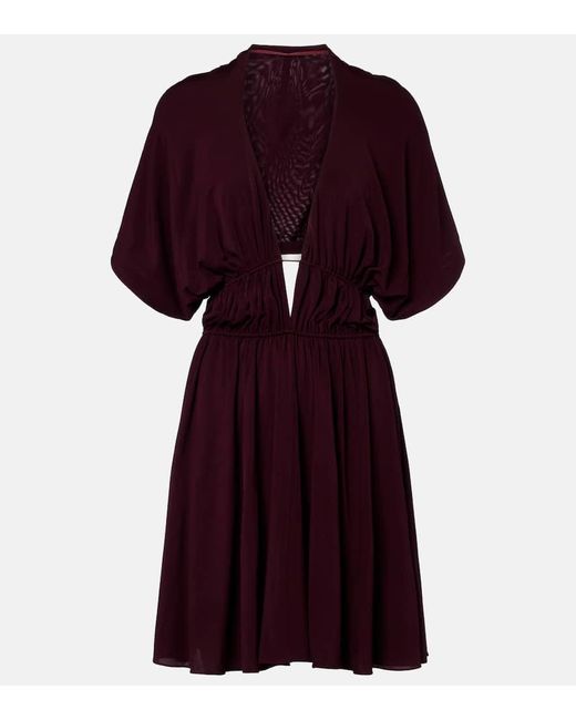 Alaïa Gathered Open-Back Minidress