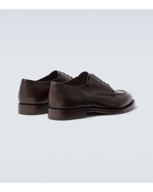 Brunello Cucinelli Schnuerschuhe Aus Leder in Brown für Herren