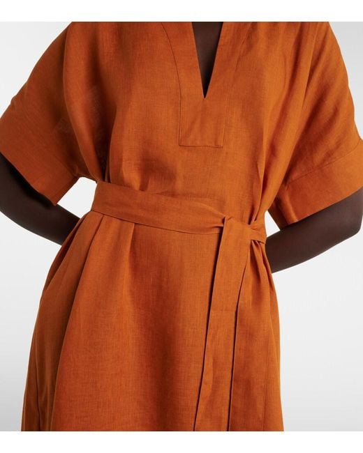 Eres Brown Bibi Linen Kaftan