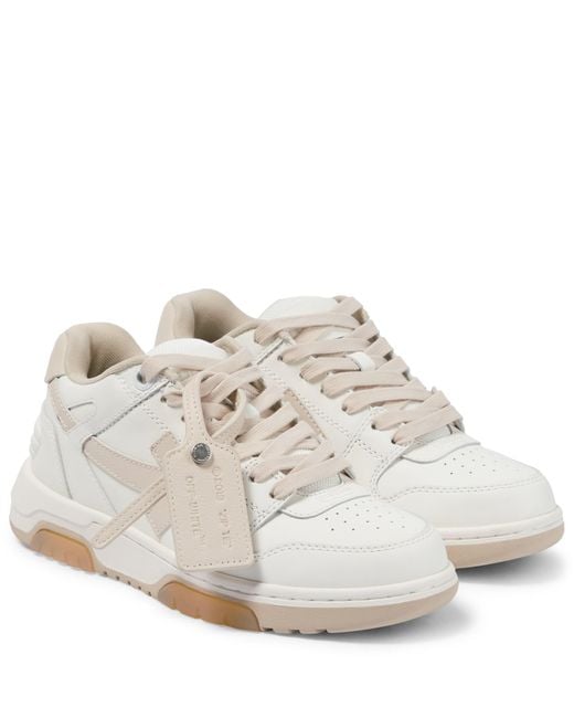 Sneakers Out Of Office in pelle di Off-White c/o Virgil Abloh in White