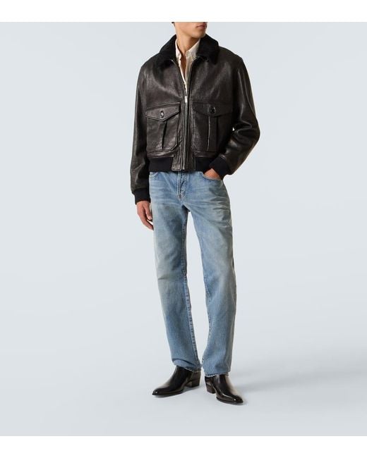 Saint Laurent Low-Rise Slim Jeans in Blue für Herren