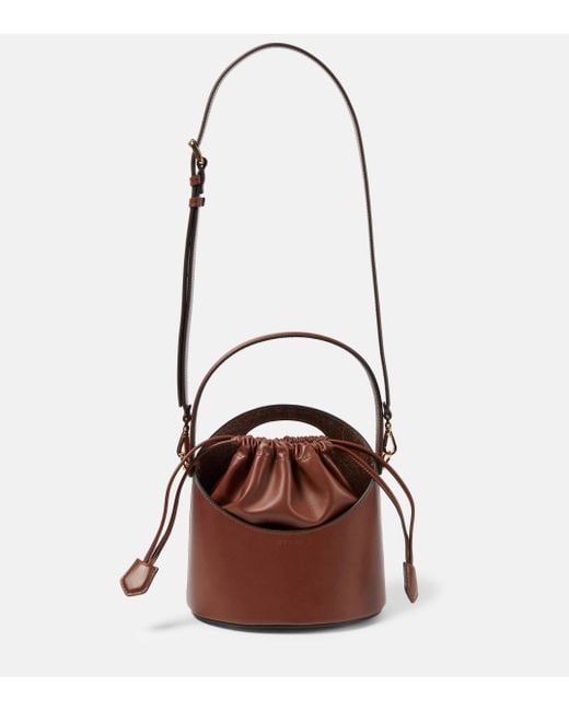 Etro Brown Saturno Medium Leather Bucket Bag