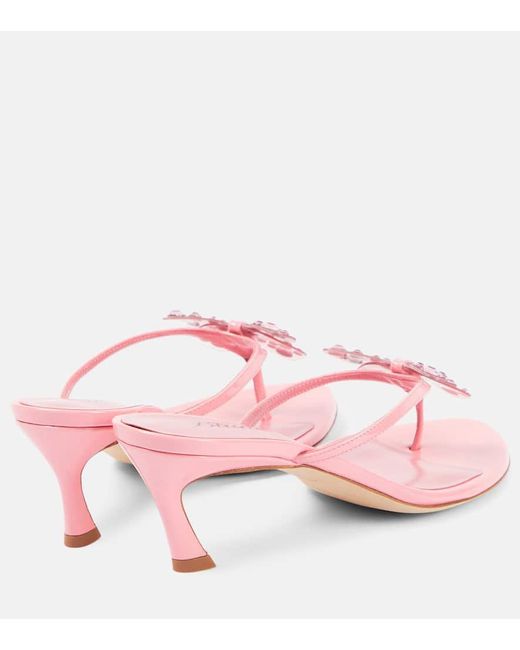 Sandali infradito Butterfly 55 in pelle di Blumarine in Pink