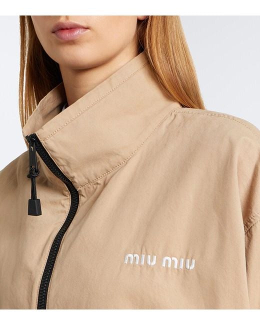 Miu Miu Natural Cotton Gabardine Jacket
