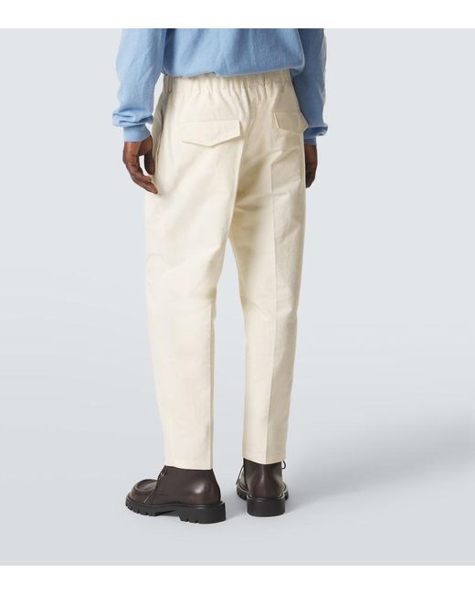 Jil Sander Natural Cotton Tapered Pants for men
