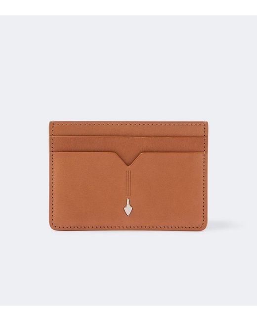 Jacques Marie Mage Brown Theodore Leather Card Holder for men