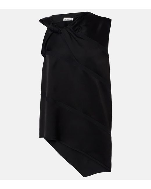 Jil Sander Black Top Aus Satin