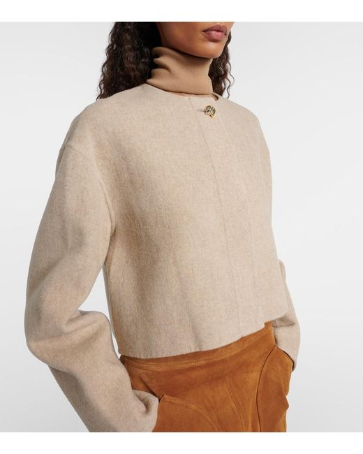 Veronica Beard Natural Philips Wool And Cashmere-Blend Jacket