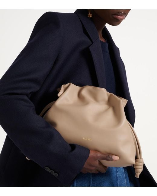 Loewe Natural Flamenco Medium Leather Clutch