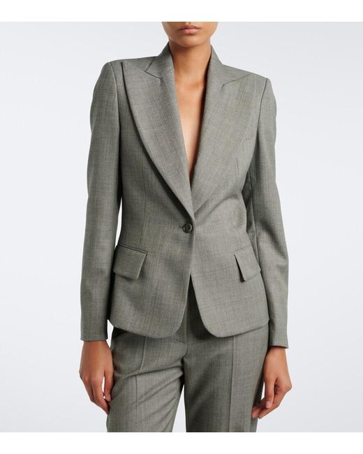 McQueen Gray Wool Blazer