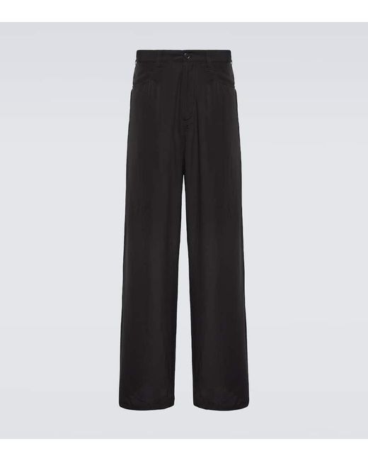 Pantalones anchos de tiro alto Balenciaga de hombre de color Black