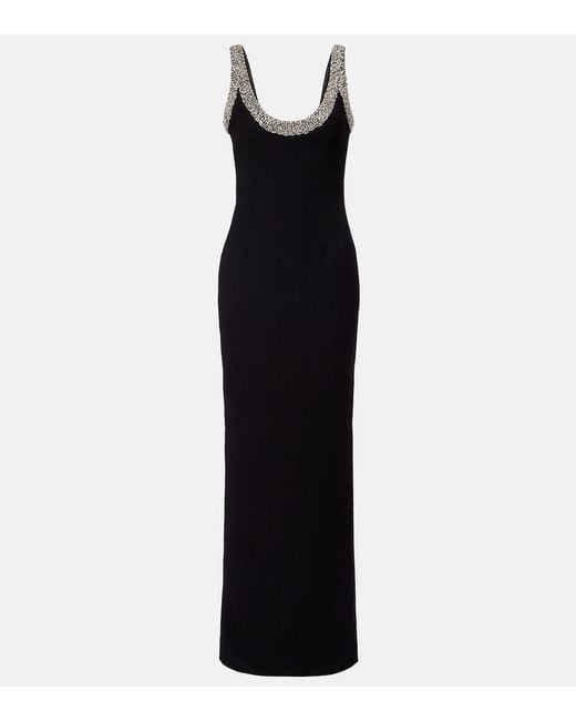 The New Arrivals Ilkyaz Ozel Black Manu Embellished Gown