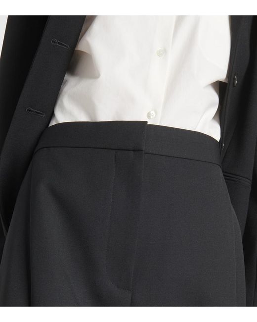 Pantalones Anchos Roysin De Lana The Row de color Black