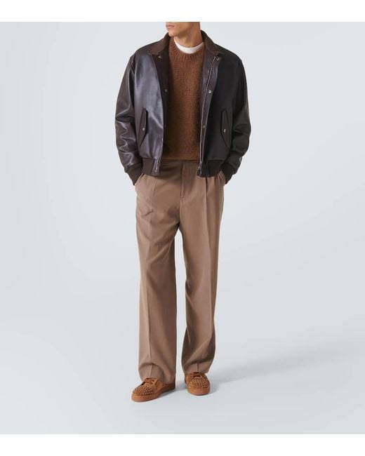 Sneakers Louis Junior Spikes di Christian Louboutin in Brown da Uomo